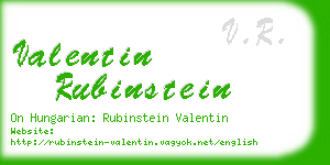 valentin rubinstein business card
